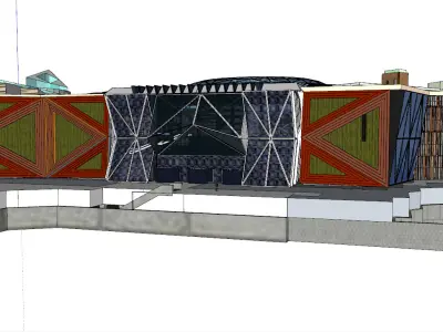 Conceptual Shopping Centre design 3D model