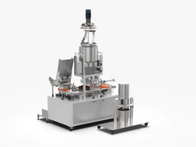 Fully Automatic Tube Loading and Glue Collection Machine 3D model