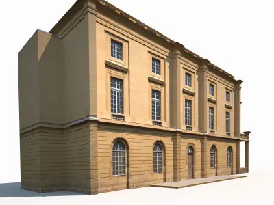 Public Building 187 Low Poly Low-poly 3D model