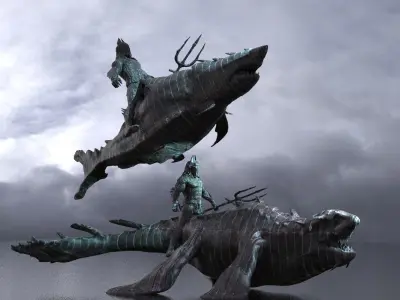 King of Atlantis Dinosaur Mount 3 3D model