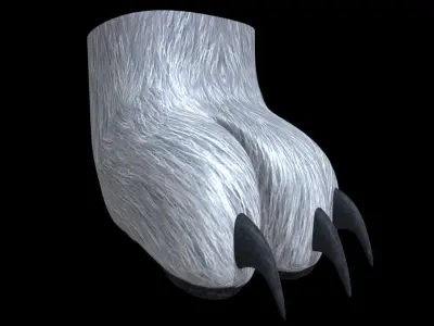 3 Digit Paws Low-poly 3D model