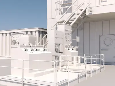 Industrial building 3D model