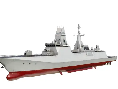 PLAN Type 054B frigate Chinese Navy Jiangkai III class Low-poly 3D model