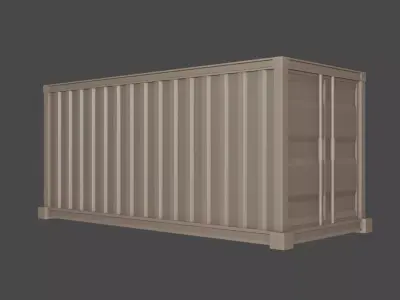 Lowpoly container cargo Free low-poly 3D model