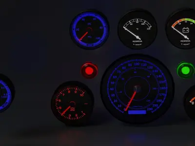 Gauge Collection for Cars Free 3D model