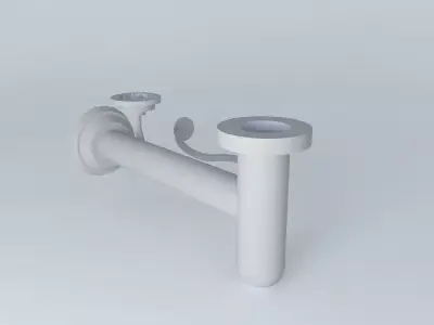 Kit bathroom sink with two faucets Free 3D model