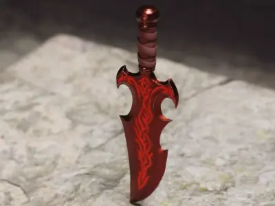 Fantasy Sword 02 Low-poly 3D model