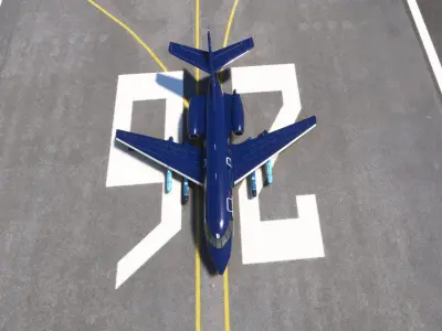 Dassault Falcon 20 Draken Low-poly 3D model