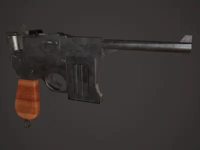 The Broadsider Infinite Gun - Bioshock - Lowpoly - Gameready Low-poly 3D model