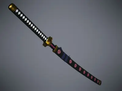 Katana Samurai Sword Shusui Zoro One Piece 3D model