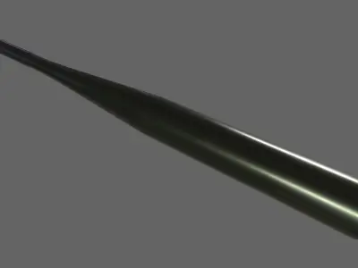 PBR Baseball Bat Green Low-poly 3D model