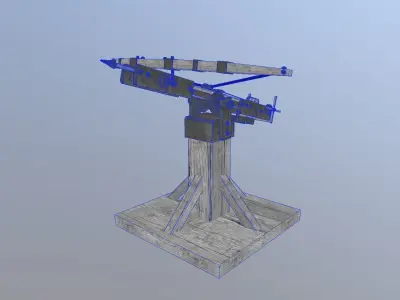 Medieval Siege Ballista Low-poly 3D model
