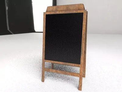 3D Model LowPoly CafeSign Free low-poly 3D model