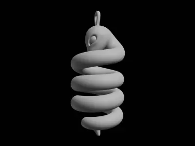 Alien Snake Pendant 3D print model purchase