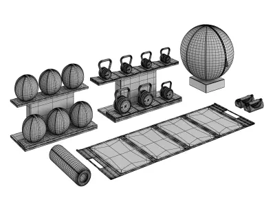 PENT luxury fitness equipment part 4 Black 3D model