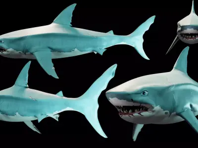 Sea Of Thieves Shark 3d model Low-poly 3D model