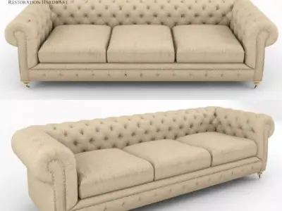 Kensington Upholstered Sofa RH Free 3D model