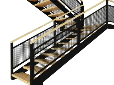 STAIRWAY IN LOFT STYLE 01 3D model