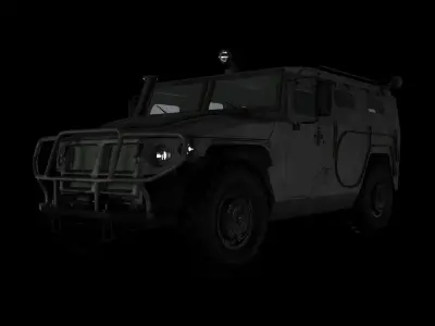 GAZ 2975 Tiger Low-poly 3D model