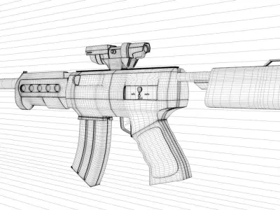 New weapon for your games Low-poly 3D model