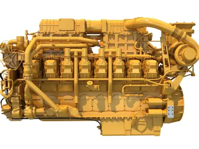 Marine Propulsion Engine 3D model