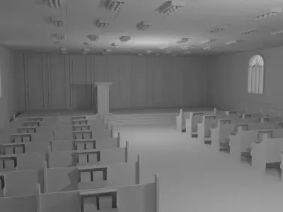Church Interior No Material 3D model