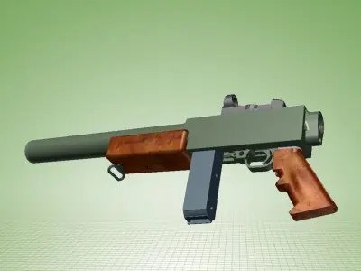 Suppressed Ruger10-22 Free 3D model