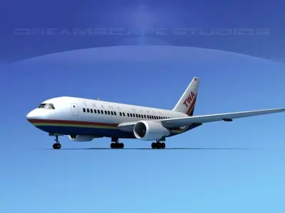 Boeing 767-100 Trans World 2 3D model