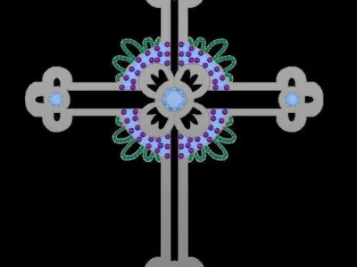 Historic Look Diamond Cross 3D print model