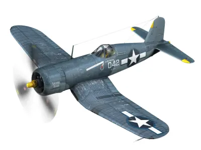 Vought F4U-1A - 042 3D model
