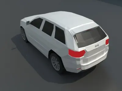Jeep Grand Cherokee 2019 lowpoly 3D model Low-poly 3D model
