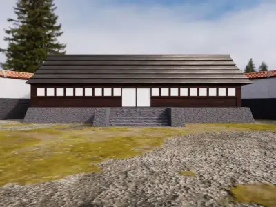 monastery circular building 3D model