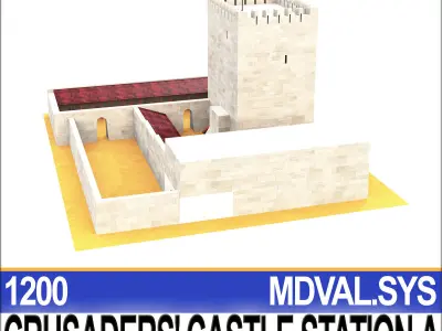 Crusaders Castle Station A 1200 AD 3D model
