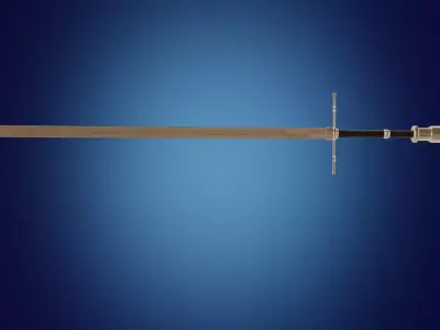 stylized weapon sword for the Middle Ages PBR low-poly GameReady Low-poly 3D model