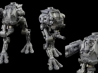 Iron Strider Sentinel Weapons Platform Wargame Proxy 3D print model