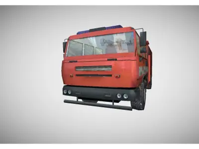 fire truck Low-poly 3D model