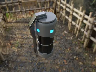 Scifi Grenade Low-poly 3D model