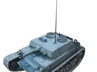 Realistic Tank 3D Model Low-poly 3D model