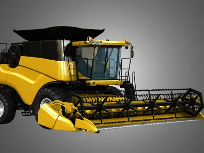 NH - CR 9070 Combine Harvester - With Grain Harvester Head 3D model