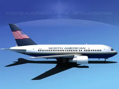 Boeing 767-100 North American 3D model