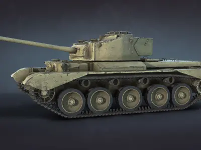 Comet I A34 Cruiser Tank Low-poly 3D model