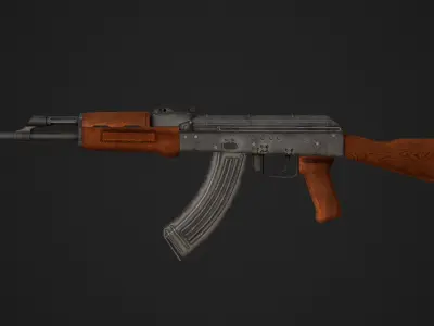 AK 47 Low Poly Low-poly 3D model