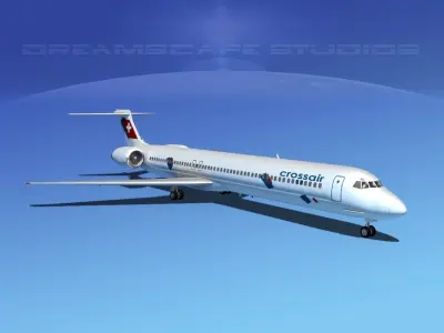 McDonnell Douglas MD-80 Crossair 3D model