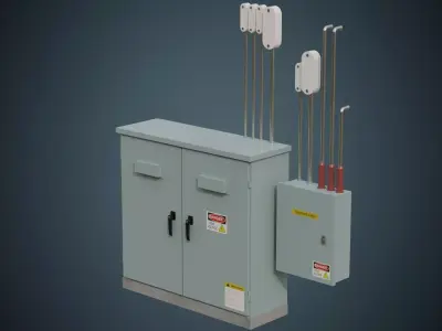 Utility Box 4A Low-poly 3D model