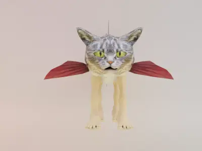 Trulimero Trulicina Italian brainrot Low Poly Character Low-poly 3D model