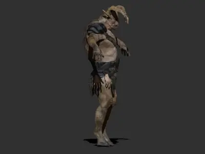 Trollocs criaturas da noite Low-poly 3D model