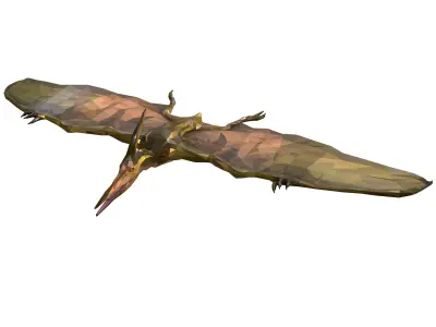 Dinosaur Pteranodon LowPoly Art Low-poly 3D model