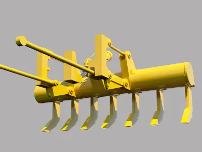 Motor Grader Ripper 3D model 3D model