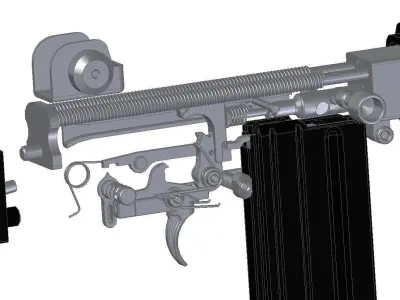 AR-180B ag rifle 3D model