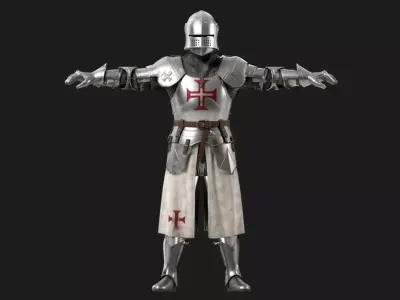 Holy Knight Commander Rigged Low-poly 3D model